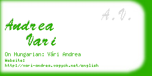 andrea vari business card